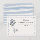 Carte D'accompagnement Marché aux fleurs bleues Détails floraux frais Ins (Devant / Derrière)
