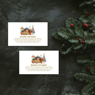 Carte D'accompagnement Marché de fermier d'hiver Teddy Bear Books Baby Sh