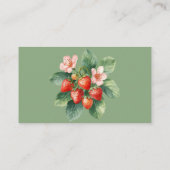 Carte D'accompagnement Marché de fraises Bébé Doux Fête de couche (Dos)