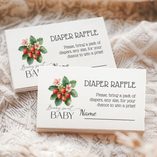Carte D'accompagnement Marché de fraises Bébé Doux Fête de couche