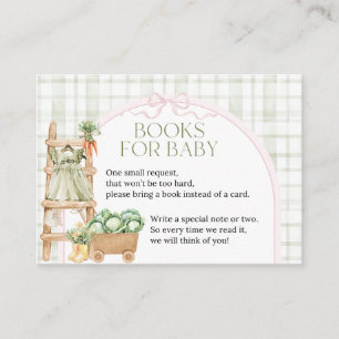 Carte D'accompagnement Marché de producteurs locaux Baby Shower fille