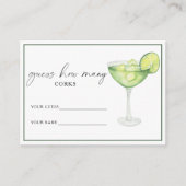 Carte D'accompagnement Margarita & Mariage Combien de bouchons jeu de la (Devant)