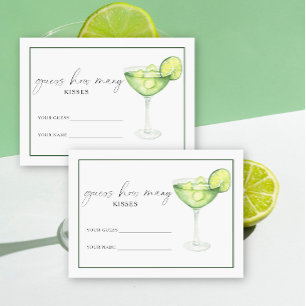 Carte D'accompagnement Margarita & Matrimony Combien de baisers jeu de ma