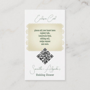 Carte D'accompagnement Marges et mariage Couples mexicains Douche QR Code