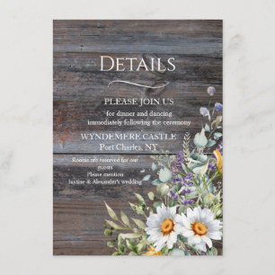 Carte D'accompagnement Marguerite blanche