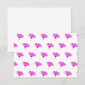 Carte D'accompagnement Marguerite rose (Devant / Derrière)