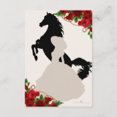 Carte D'accompagnement Mariachi Charro Red Rose Quinceanera Info (Dos)