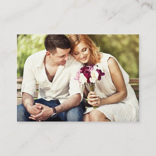 Carte D'accompagnement Mariage 2 QR RSVP Détails Photo Bourgogne (Dos)