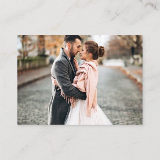 Carte D'accompagnement Mariage 2 QR RSVP Détails Photo Dusty Rose (Dos)