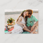 Carte D'accompagnement Mariage 2 QR RSVP Détails Photo Neo Mint Green (Dos)
