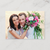 Carte D'accompagnement Mariage 2 QR RSVP Détails Photo Rose chaud (Dos)