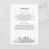 Carte D'accompagnement Mariage à Atlanta | Détails pour les invités (Devant)