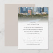 Carte D'accompagnement Mariage à Austin Texas Insert (Devant / Derrière)