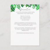 Carte D'accompagnement Mariage à feuilles vertes (Devant)