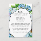 Carte D'accompagnement Mariage à fleurs Blue Hydrangea (Devant)