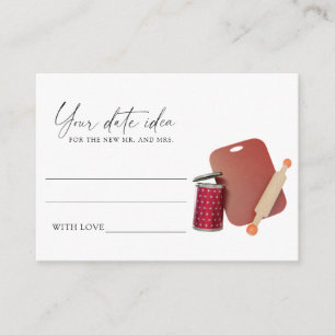 Carte D'accompagnement Mariage à la cuisine - Idées de soirée en amoureux