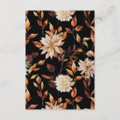 Carte D'accompagnement Mariage à l'automne noir (Dos)