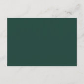 Carte D'accompagnement Mariage à l'écriture dorée vert émeraude (Dos)
