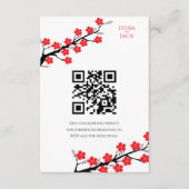 Carte D'accompagnement Mariage à thème Red Cherry Blossom (Devant)