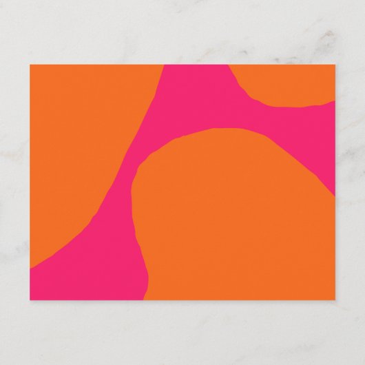 Carte D'accompagnement Mariage Abstrait moderne rose chaud et orange RSVP (Dos)
