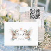 Carte D'accompagnement Mariage adorable Ajouter photo QR Code de boîtier 