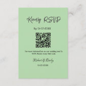 Carte D'accompagnement mariage aimable RSVP scan QR code simple moderne (Devant)
