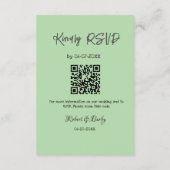 Carte D'accompagnement mariage aimable RSVP scan QR code simple moderne (Dos)