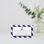 Carte D'accompagnement Mariage Ancre bleu marine (Debout devant)