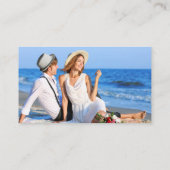 Carte D'accompagnement Mariage Ancre bleu marine RSVP QR Photo (Dos)