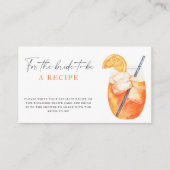 Carte D'accompagnement Mariage Aperol spritz - Recette pour la future mar (Devant)