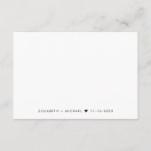 Carte D'accompagnement Mariage après réception de l'invitation (Dos)