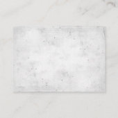 Carte D'accompagnement Mariage Argent RSVP Avec Daisy Bouqet (Dos)