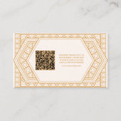 Carte D'accompagnement Mariage Art Déco Géométrique Élégant du code QR (Devant)