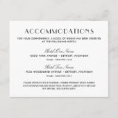 Carte D'accompagnement Mariage Art déco vintage (Devant)