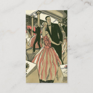 Carte D'accompagnement Mariage Art Déco Vintage, Première Danse des Jeune