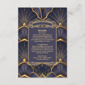 Carte D'accompagnement Mariage Art déco Vintage violet (Devant)