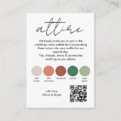 Carte D'accompagnement Mariage Attire | Code QR vertical (Devant)