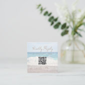 Carte D'accompagnement Mariage au coucher de soleil sur la plage Scan Cod (Debout devant)