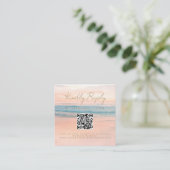 Carte D'accompagnement Mariage au coucher du soleil sur la plage Code Sca (Debout devant)