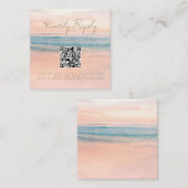 Carte D'accompagnement Mariage au coucher du soleil sur la plage Code Sca (Devant / Derrière)