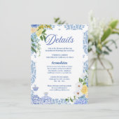 Carte D'accompagnement Mariage aux citrons de Méditerranée en été détails (Debout devant)