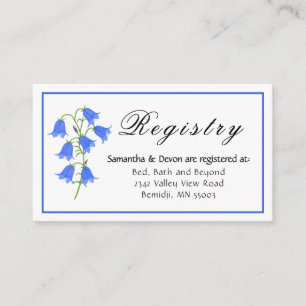 Carte D'accompagnement Mariage aux jacinthes bleues adorables