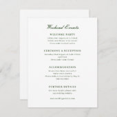 Carte D'accompagnement Mariage avec Monogramme Floral Tropical (Devant / Derrière)