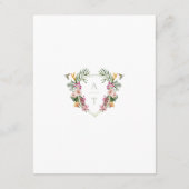 Carte D'accompagnement Mariage avec Monogramme Floral Tropical (Dos)