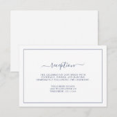 Carte D'accompagnement Mariage avec Réception Simple (Devant / Derrière)