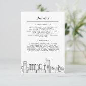 Carte D'accompagnement Mariage Baltimore | Informations sur l'invité (Debout devant)