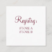 Carte D'accompagnement Mariage Bells Fleurs Bow Cravate Bridal Rose Bouqu (Dos)