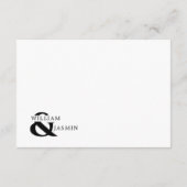 Carte D'accompagnement Mariage blanc minimaliste moderne (Dos)