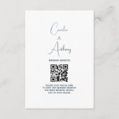 Carte D'accompagnement Mariage bleu (Devant)