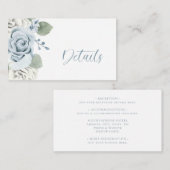 Carte D'accompagnement Mariage bleu (Devant / Derrière)